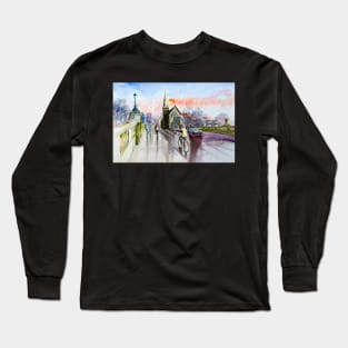 The English Bridge, Shrewsbury, Shropshire Long Sleeve T-Shirt